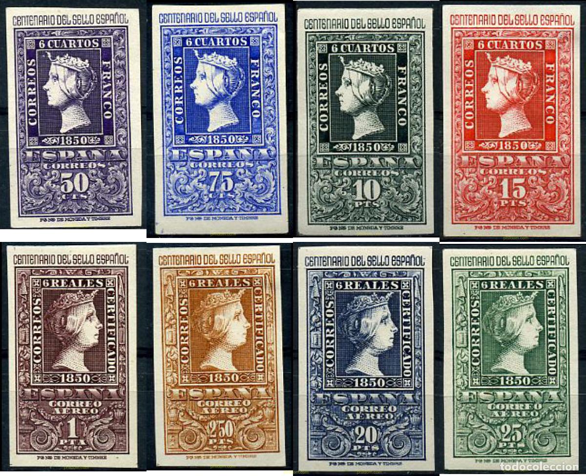 Sellos: 254368 HINGED ESPA&Ntilde;A 1950 CENTENARIO DEL SELLO ESPA&Ntilde;OL