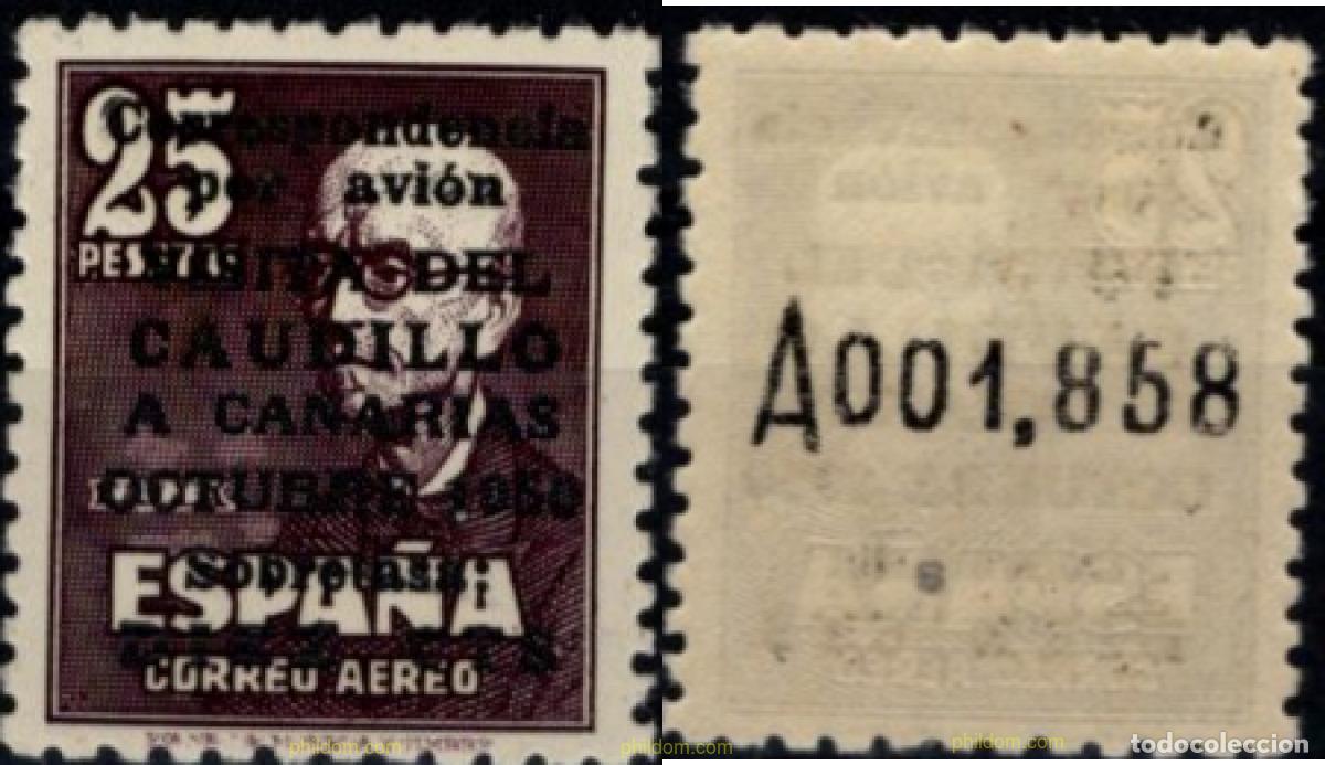 Sellos: 798242 MNH ESPA&Ntilde;A 1951 VISITA DEL CAUDILLO A CANARIAS