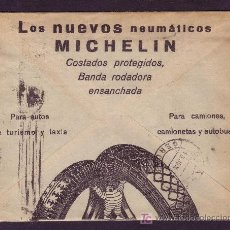 Sellos: ESPAÑA.(CAT. 659). 1932. SOBRE DE PUBLICIDAD AUTOMÓVILES *MICHELIN* DE MADRID. MAGNÍFICO Y MUY RARO