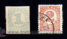 Sellos: Edifil 677 y 678. 1933.-CIFRAS. - Foto 1