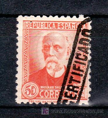 Sellos: espa&ntilde;a 671 usada, nicolas salmeron - Foto 1