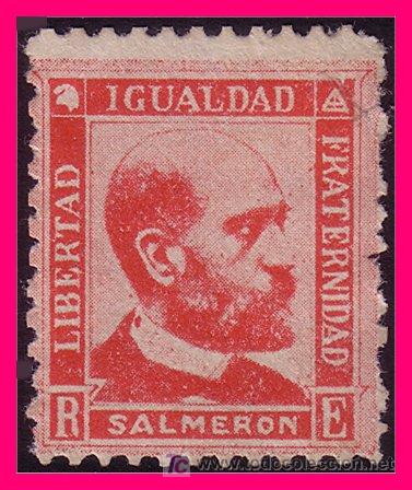 Sellos: Rep&uacute;blica Espa&ntilde;ola, Salmer&oacute;n (*) - Foto 1