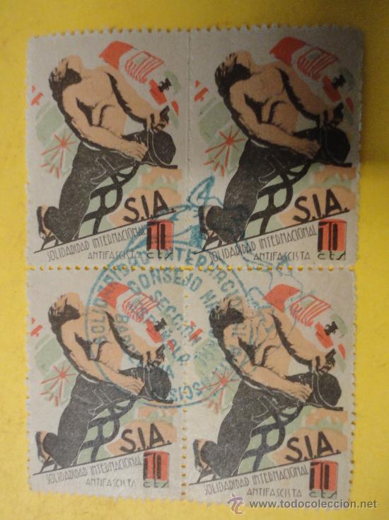 Sellos: Lote de 4 vi&ntilde;etas SIA - Foto 1