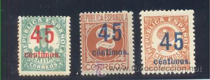 Sellos: EDIFIL 742/44 ** &rdquo;CIFRAS&rdquo; - Foto 1