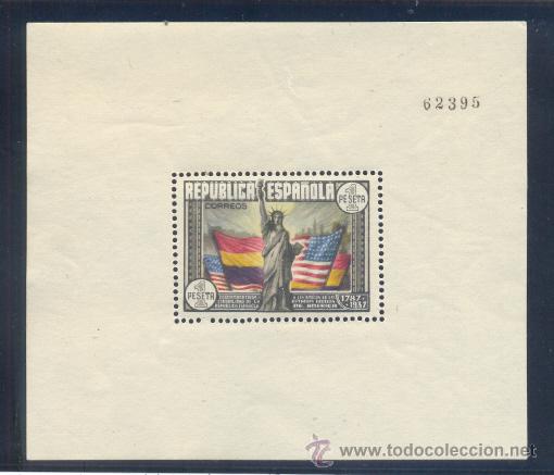 Sellos: EDIFIL 764 ** &rdquo;CL ANIVERSARIO DE LA CONSTITUCION DE LOS EEUU&rdquo; - Foto 1