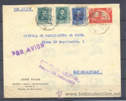 Sellos: 1938.- PALMA DE MALLORCA A SEVILLA - Foto 1