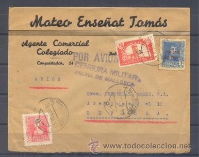 Sellos: 1938.- PALMA DE MALLORCA A SEVILLA - Foto 1