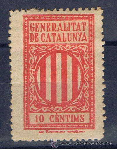 Sellos: Generalitat de catalunya 10 cts nuevo* - Foto 1