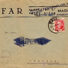 Sellos: CARTA CON PUBLICIDAD DE MADRID A CORDOBA 23-06-1936. FRAGMENTO RODILLO ONDAS. MARCA DE DOS ROMBOS. Lote 37264144