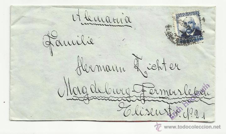 Sellos: circulada 1936 de madrid a magdeburgo - Foto 1