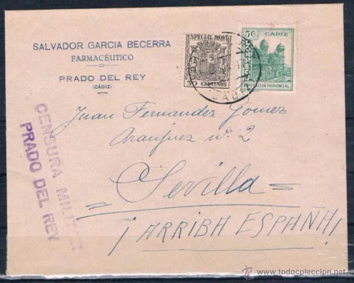 Sellos: 1937.- PRADO DEL REY A SEVILLA - Foto 1