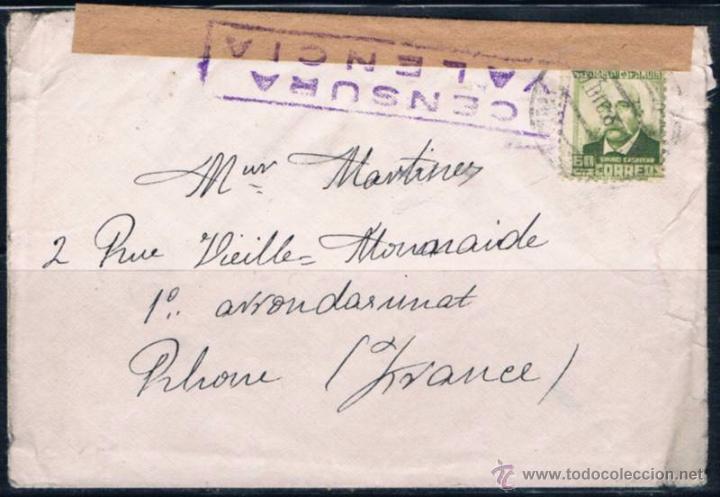 Sellos: 1936.- VALENCIA A FRANCIA - Foto 1