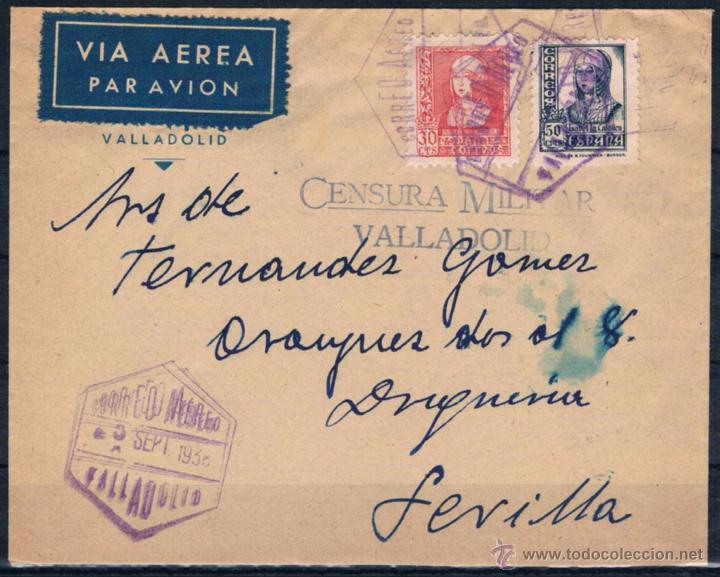 Sellos: 1938.- VALLADOLID A SEVILLA - Foto 1