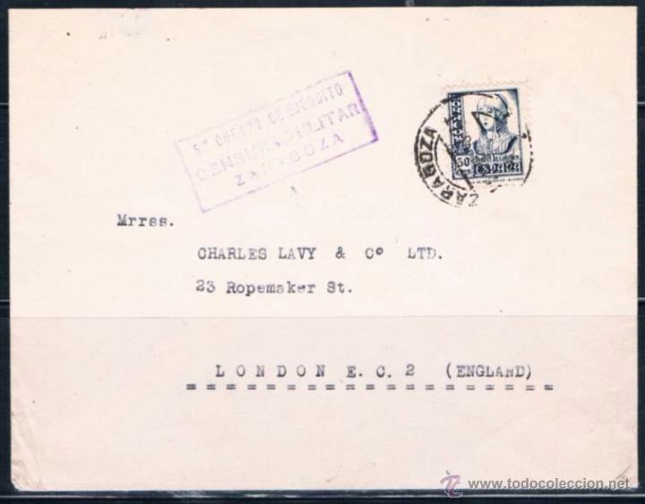 Sellos: 1938.- ZARAGOZA A LONDRES - Foto 1