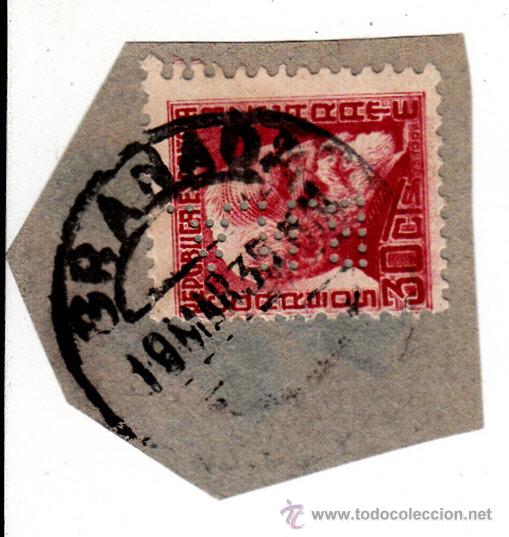 Sellos: S/FRAGMENTO EDIFIL 686. MAT&ordm; GRANADA - Foto 1