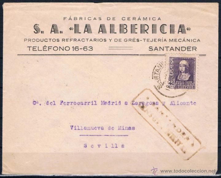 Sellos: 1938.- SANTANDER A V. DE LAS MINAS - Foto 1
