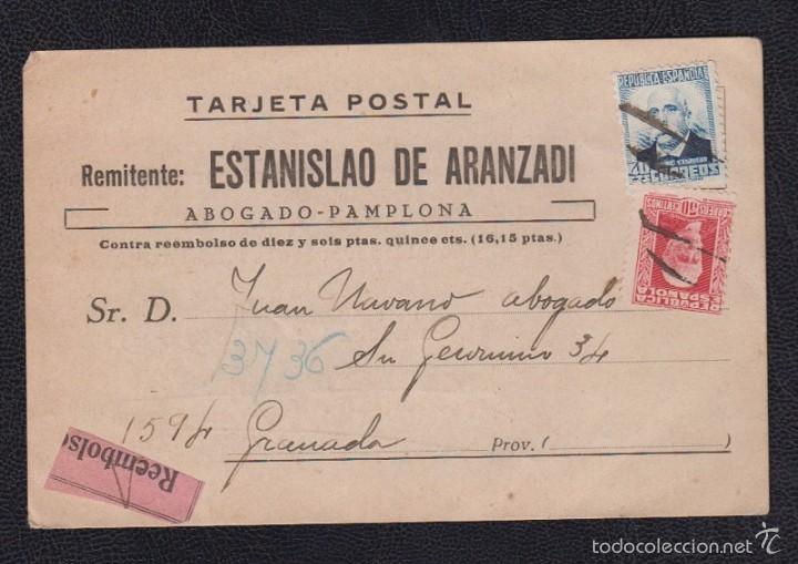 Sellos: 1933.- PAMPLONA A GRANADA - Foto 1