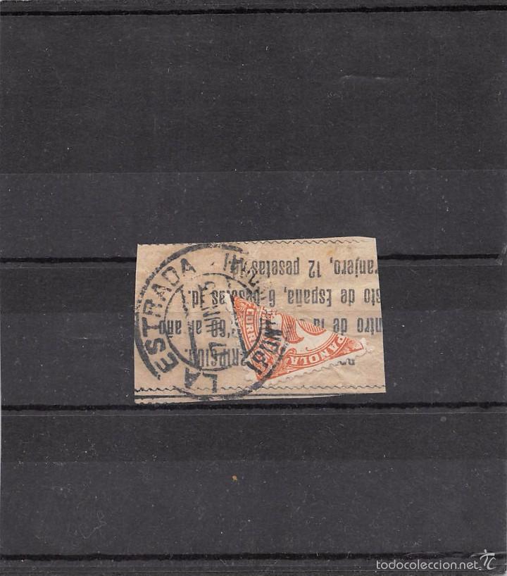 Sellos: 1937.- ED 678-FRAGMENTO CON SELLO BISECTADO EN &Aacute;NGULO - Foto 1
