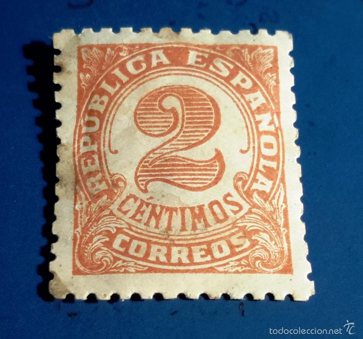 Stamps: SELLO DE 2 CENTIMOS DE LA REP&Uacute;BLICA ESPA&Ntilde;OLA