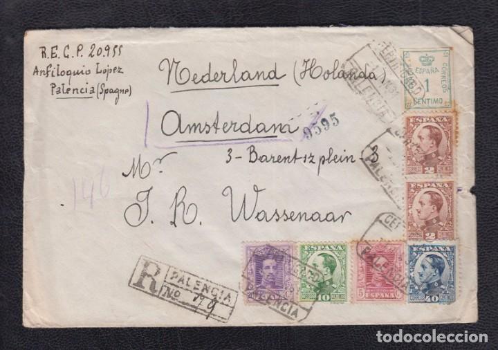 Sellos: 1931.- PALENCIA A HOLANDA - Foto 1