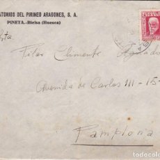 Selos: F28-24- CARTA SANATORIOS PIRINEO ARAGONÉS PINETA-BIELSA (HUESCA)- PAMPLONA 1934. CON TEXTO. Lote 119994863