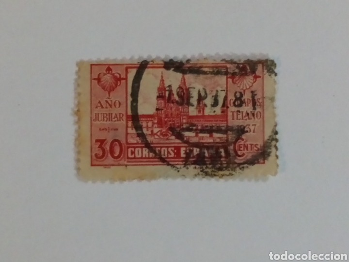 Sellos: 30 centimos A&ntilde;o Jubilar de 1937 - Foto 1