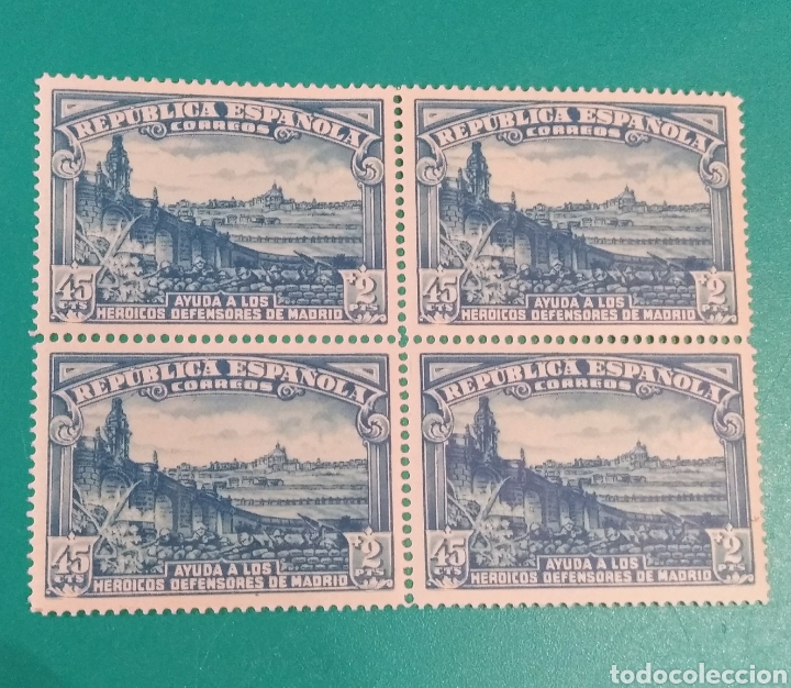 Sellos: 1938 Defensa de Madrid, Edifil 757** - Foto 1