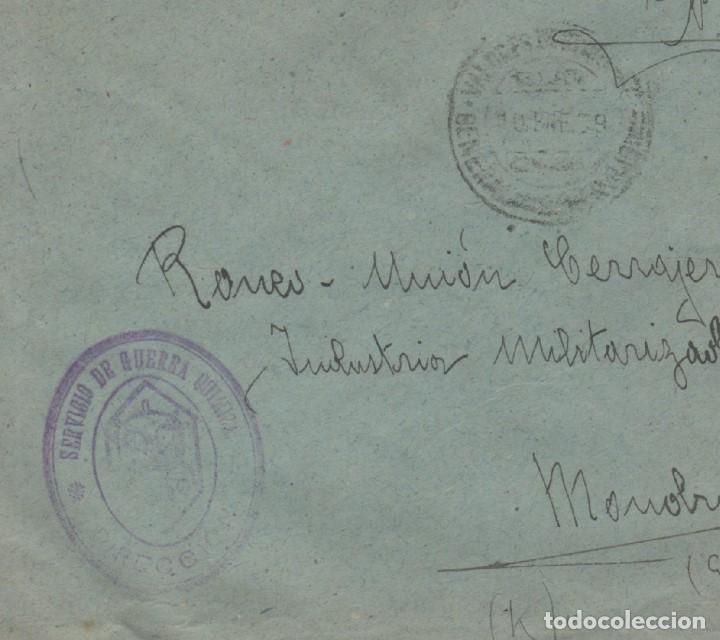 Sellos: Sobre Servicio de Guerra Quimica. - Foto 2
