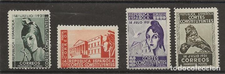 Sellos: R61/ ESPAÑA ( FRANQUICIAS POSTALES) 1931-38, EDIFIL 19/22, CON F/S - Foto 1 - 169895060
