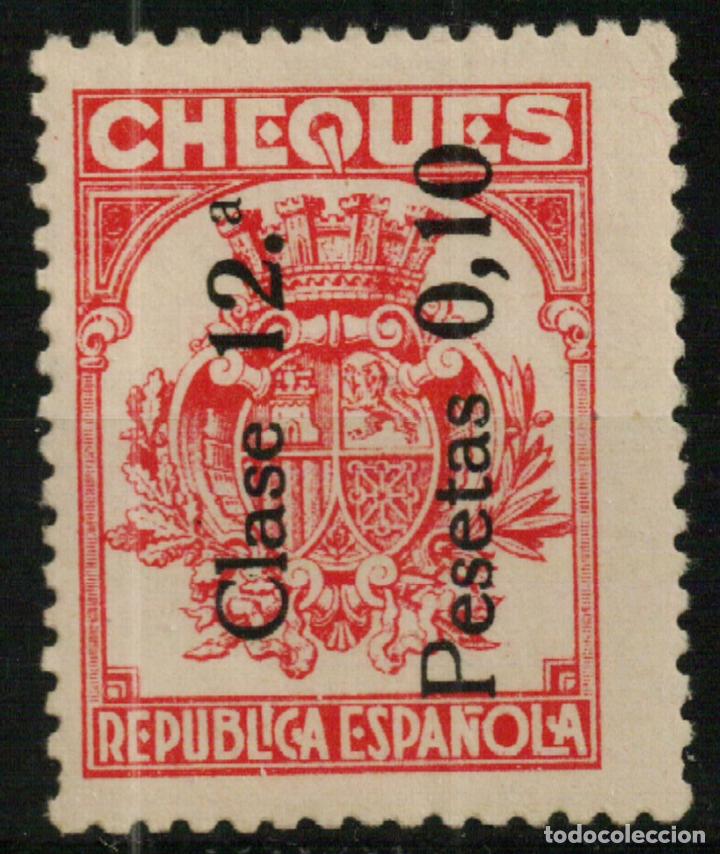 Sellos: Cheques 1934. Fiscal - Foto 1