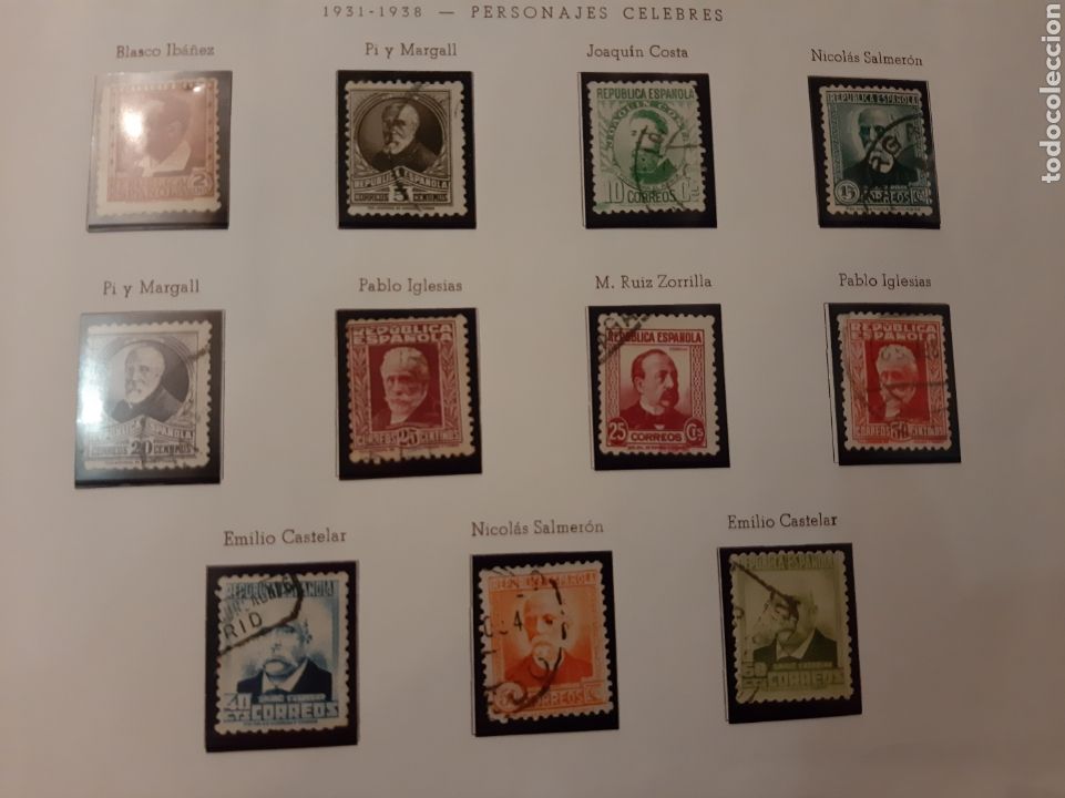 Timbres: 1931 1936 Personajes C&eacute;lebres usados bonito