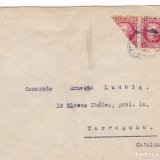 Francobolli: HP10-17- CARTA A TARRAGONA 1937. BISECTADO Y MATASELLOS TIPO SORTIJA /LACRE