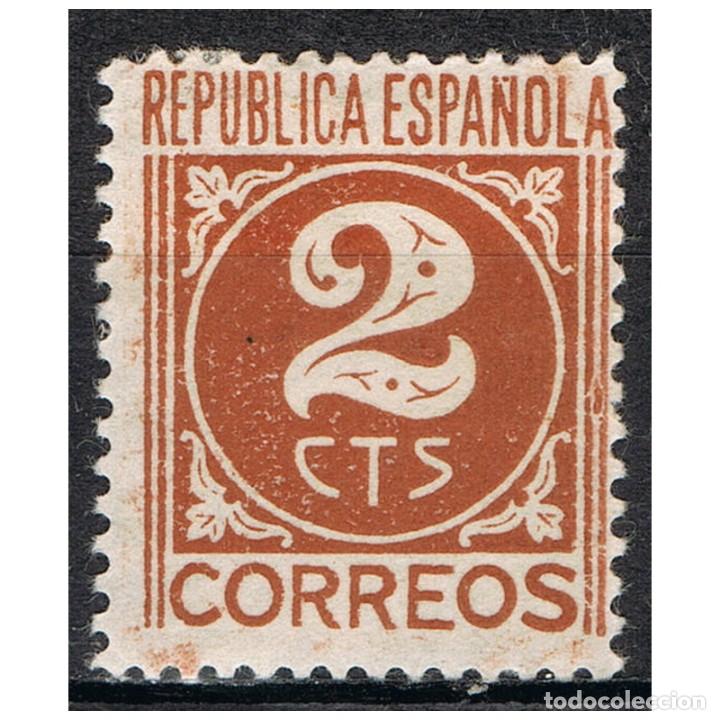 Sellos: [B0010] Espa&ntilde;a 1936, N&uacute;meros, 2c. (MH) - Foto 1