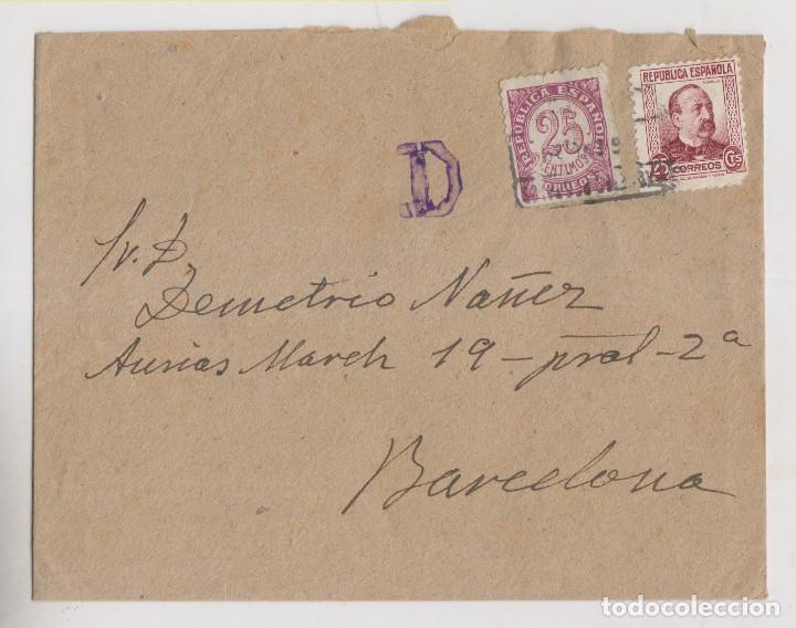 Sellos: SOBRE. VALENCIA A BARCELONA - Foto 1