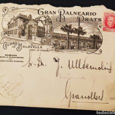 Selos: SOBRE CARTA PUBLICIDAD GRAN BALNEARIO PRATS CALDAS DE MALAVELLA 1935. Lote 272063718