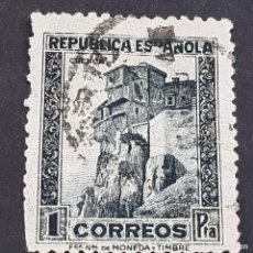Sellos: ESPAÑA,1932, VISTAS, CASAS COLGADAS DE CUENCA, EDIFIL 673, USADO, (LOTE AR)