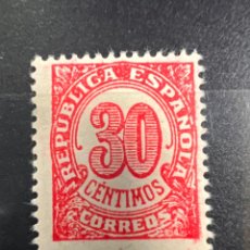 Sellos: ESPAÑA, 1938. EDIFIL 750. CIFRAS. 30 CENTIMOS. NUEVOS. SIN FIJASELLOS.. Lote 320062783