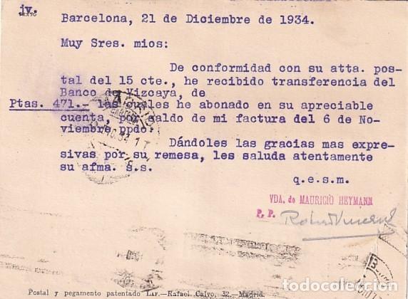 Sellos: Viuda de Mauricio Reymann 1934 - Foto 2