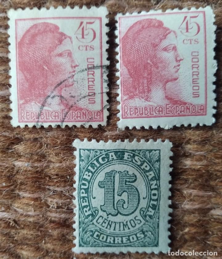 Sellos: 3 SELLOS REPUBLICA ESPA&Ntilde;OLA - Foto 1