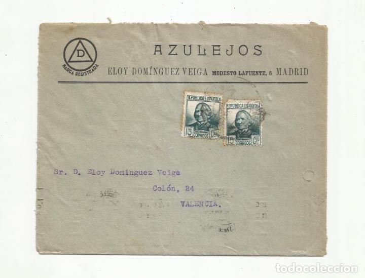 Sellos: circulada 1935 de madrid a valencia - Foto 1