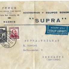 Sellos: 1935 CARTA SOBRE MADRID A ALEMANIA. REPÚBLICA. CORREO AÉREO