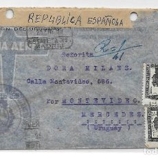 Sellos: CORREO AEREO EDIFIL 673 SOBRE CIRCULADO DE MADRID A MONTEVIDEO - URUGUAY 1939. Lote 363526225
