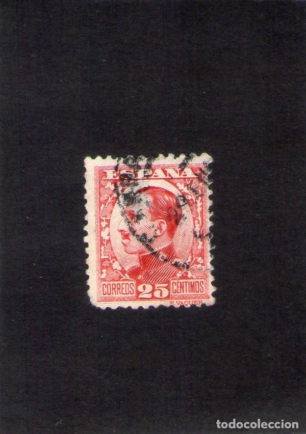 Sellos: SELLO - ESPA&Ntilde;A - ALFONSO XIII - 25 C&Eacute;NTIMOS - E. VAQUER - USADO. - Foto 1