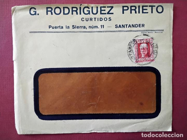 Sellos: circulada 1932 de santander a igualada barcelona - Foto 1