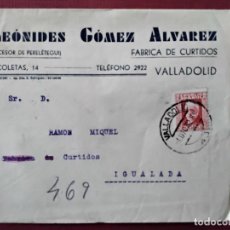 Sellos: CIRCULADA 1932 DE VALLADOLID A IGUALADA BARCELONA. Lote 366678761