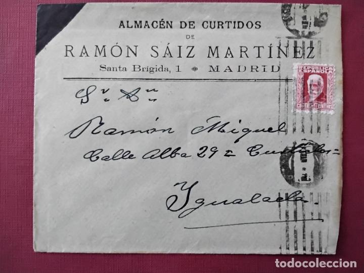 Sellos: circulada 1934 DE MADRID a igualada barcelona - Foto 1