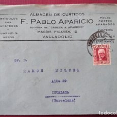 Sellos: CIRCULADA 1931 DE VALLADOLID ESTACION A IGUALADA BARCELONA. Lote 366686741