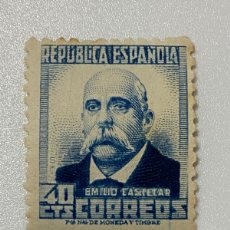 Sellos: SELLO DE ESPAÑA II REPUBLICA ESPAÑOLA EDIFIL 660 AÑO 1931 1932 PERSONAJES EMILIO CASTELAR NUEVO