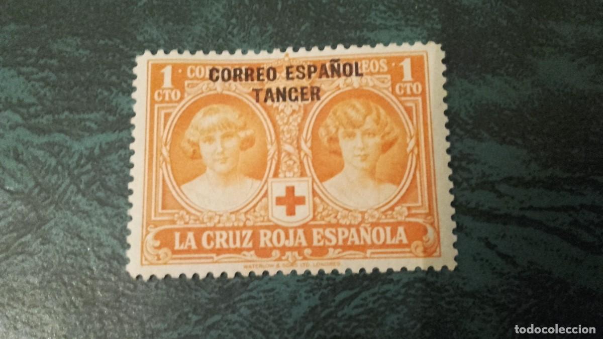 Timbres: Timbre croix rouge : corr&egrave;o Espagnol Tanger , neuf