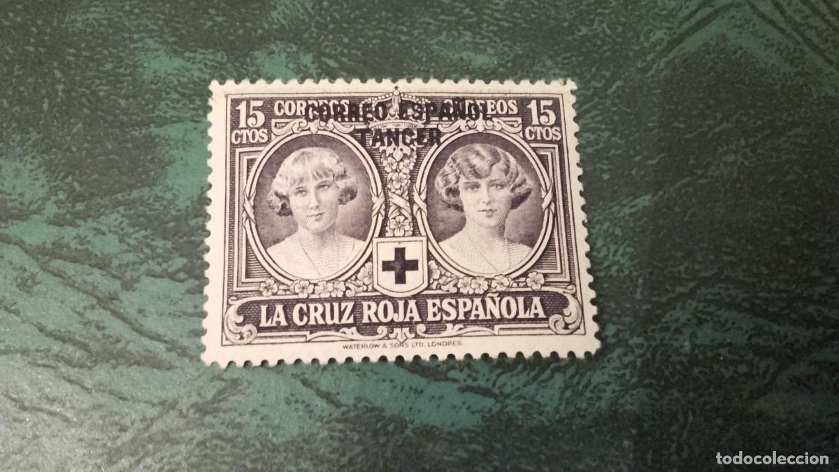 Timbres: Timbre croix rouge : corr&egrave;o Espagnol Tanger , neuf